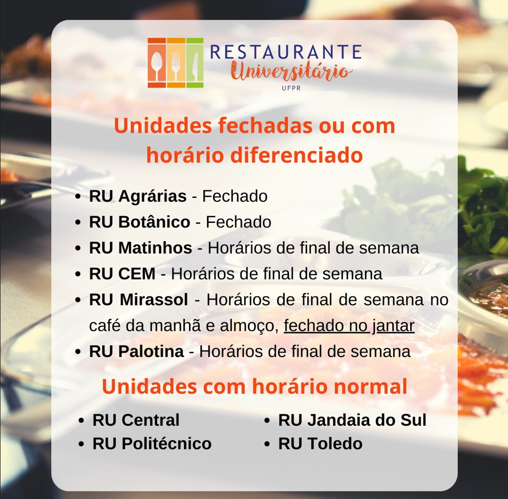 RU – Restaurante Universitário